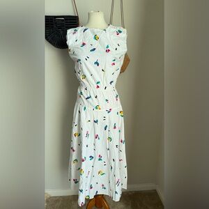 Vintage 1980s Sleeveless Summer Maxi Dress